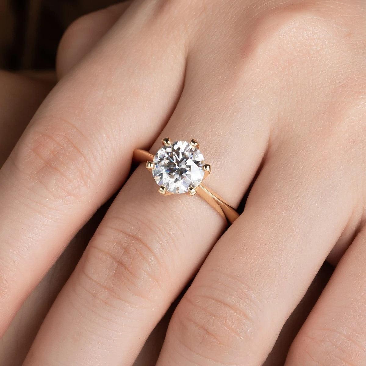 Solitário Louvre Gold Moissanite