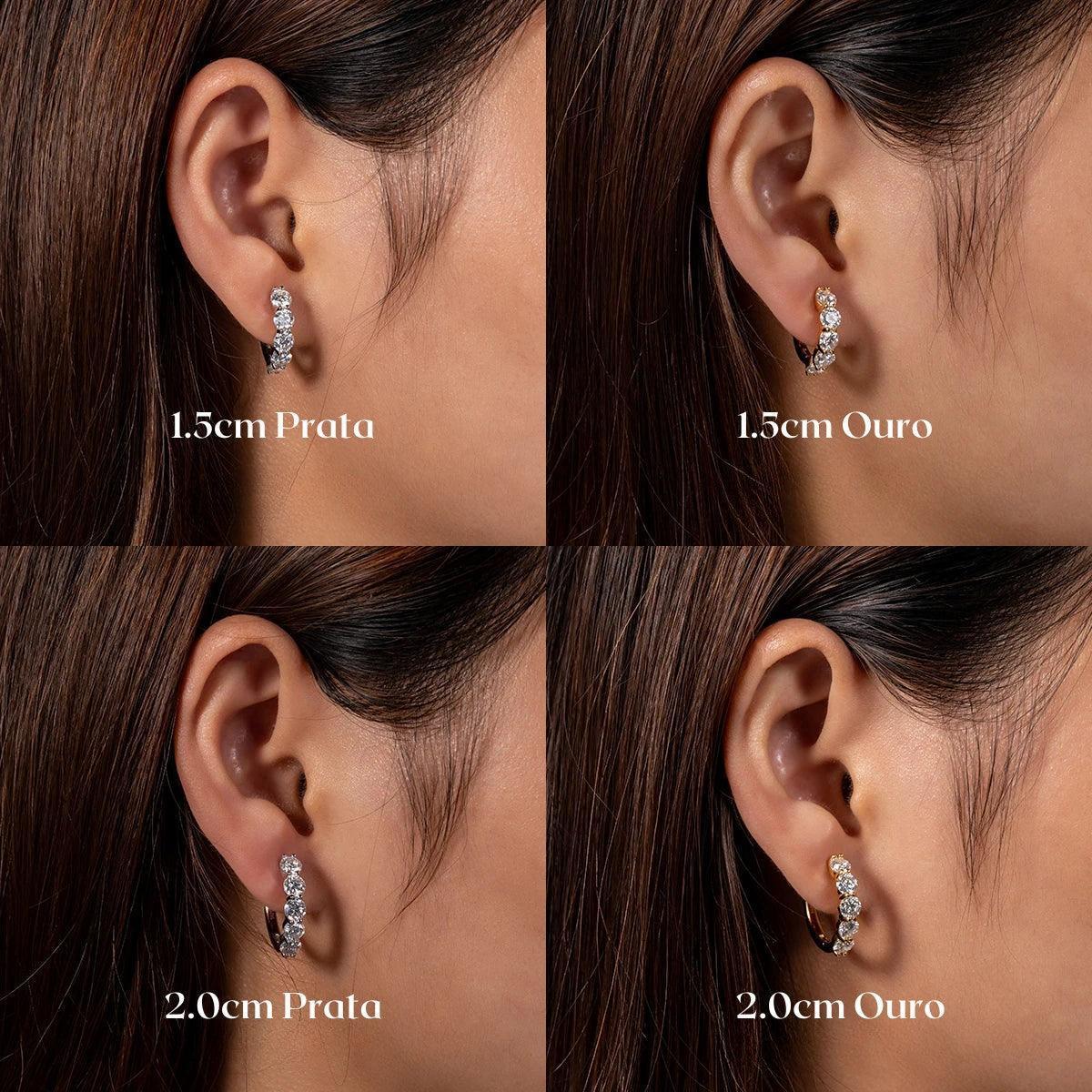 Argola Elegance Moissanite