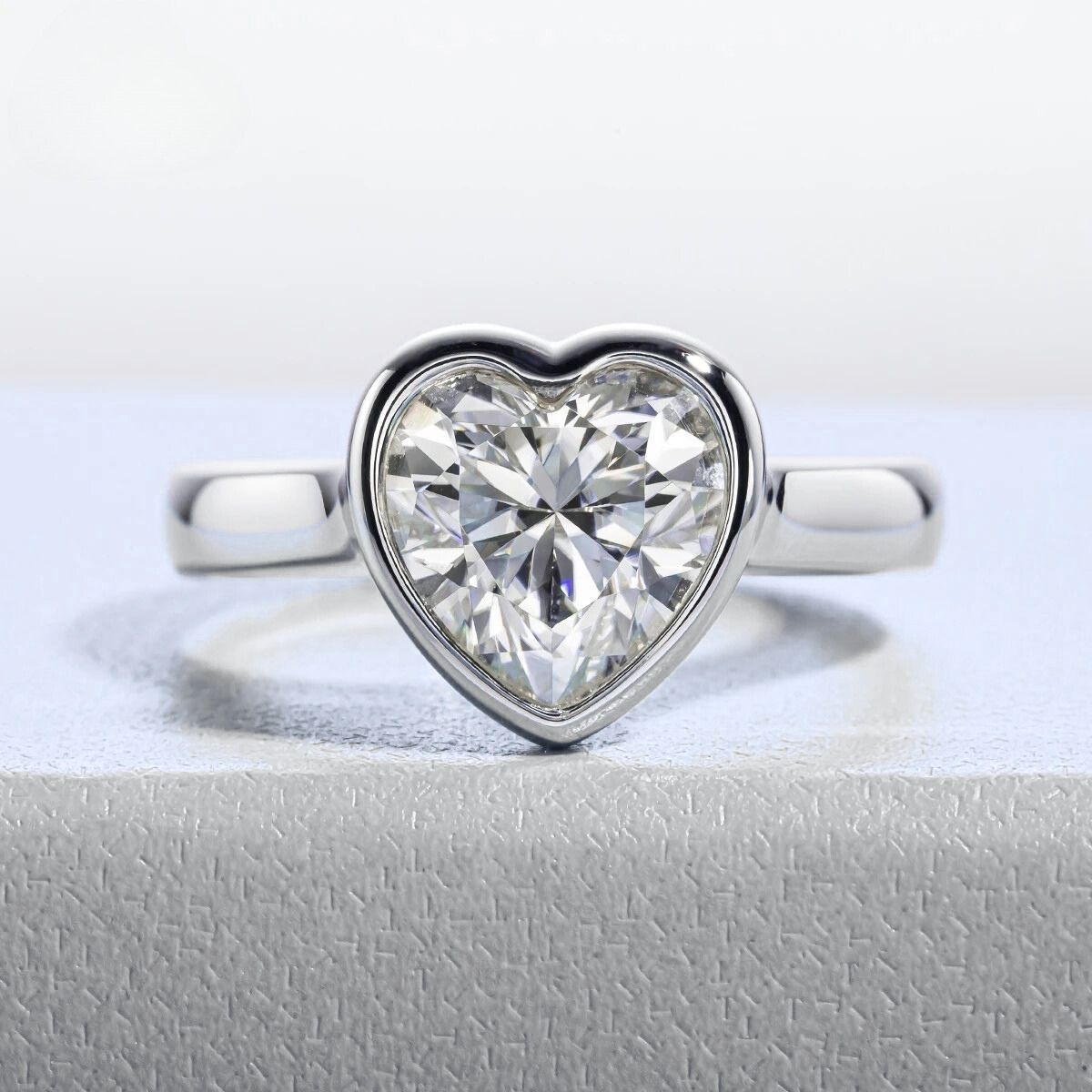 Solitário Coração Moissanite