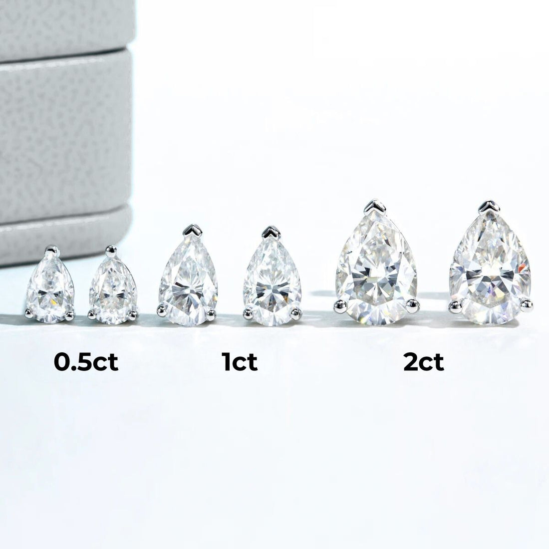 Brinco Pear Moissanite