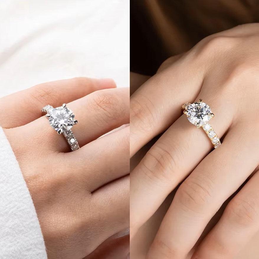 Anel Stellaris Gold Moissanite