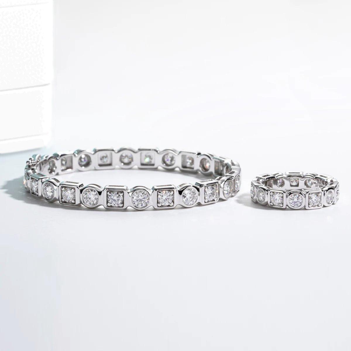 Aliança Soberana Moissanite