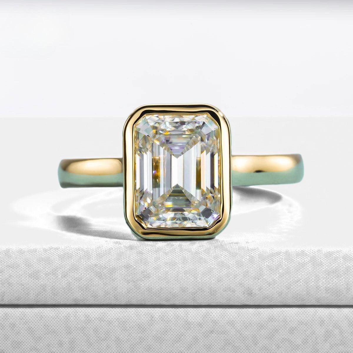 Solitário Esmeralda Moissanite