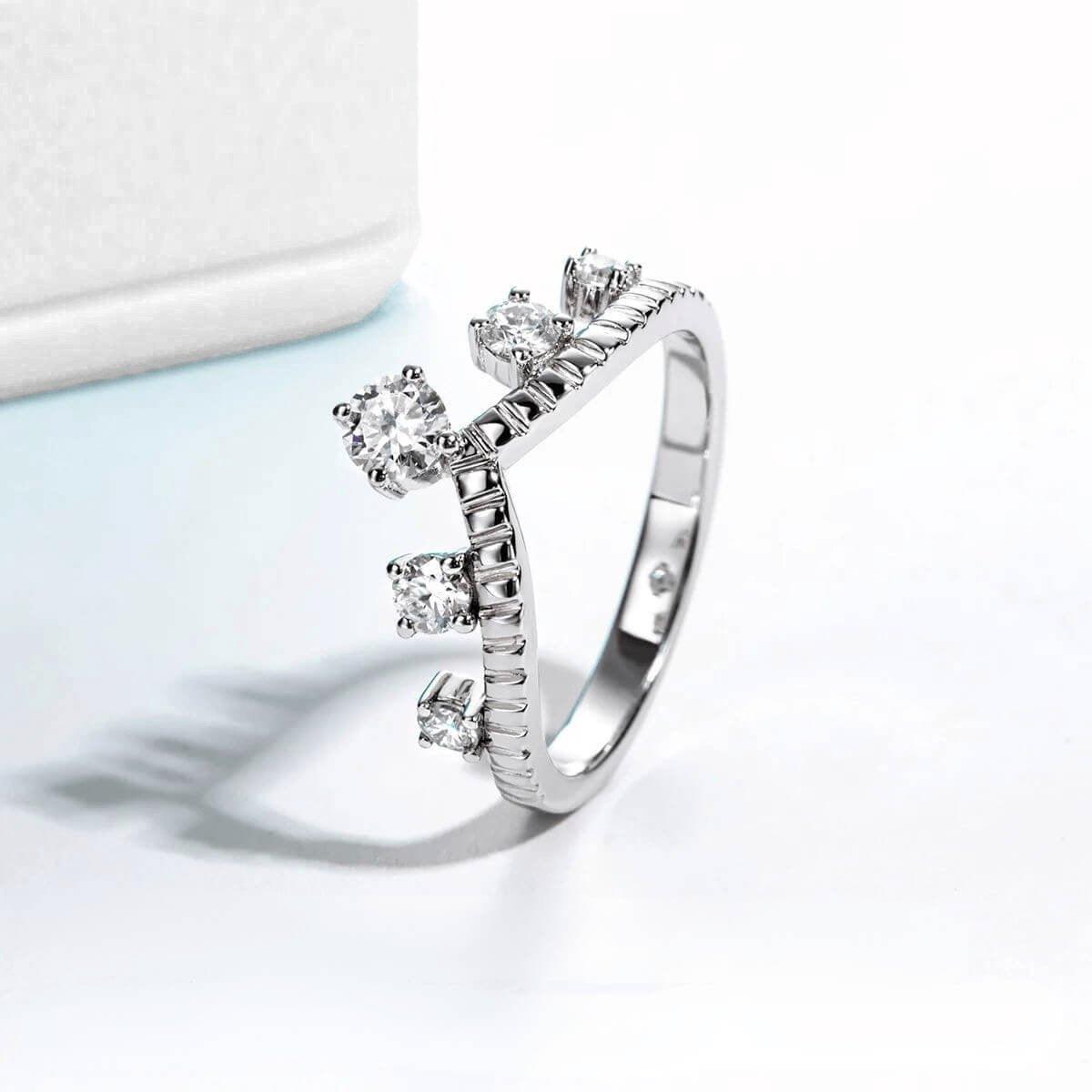 Meia Aliança Realeza Moissanite