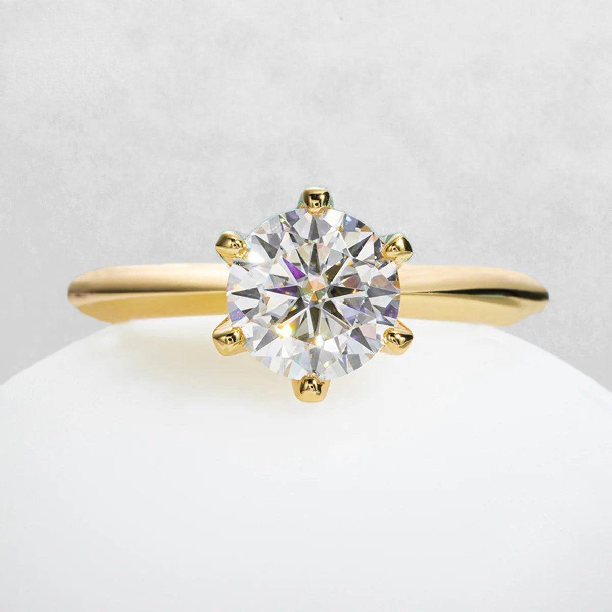 Solitário Louvre Gold Moissanite