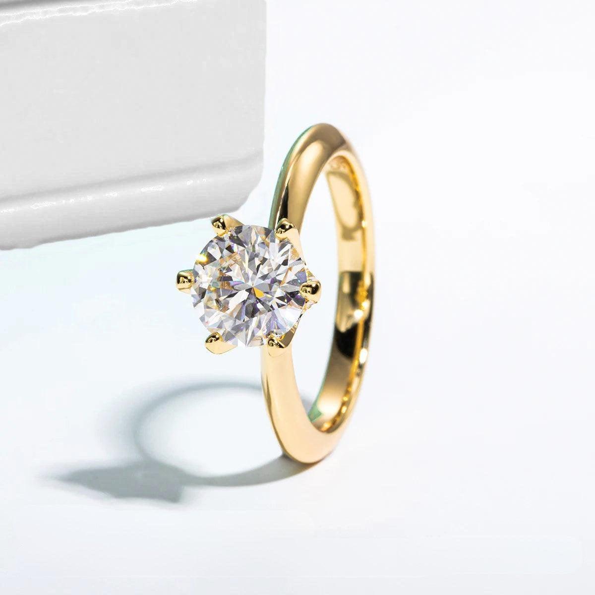 Solitário Louvre Gold Moissanite