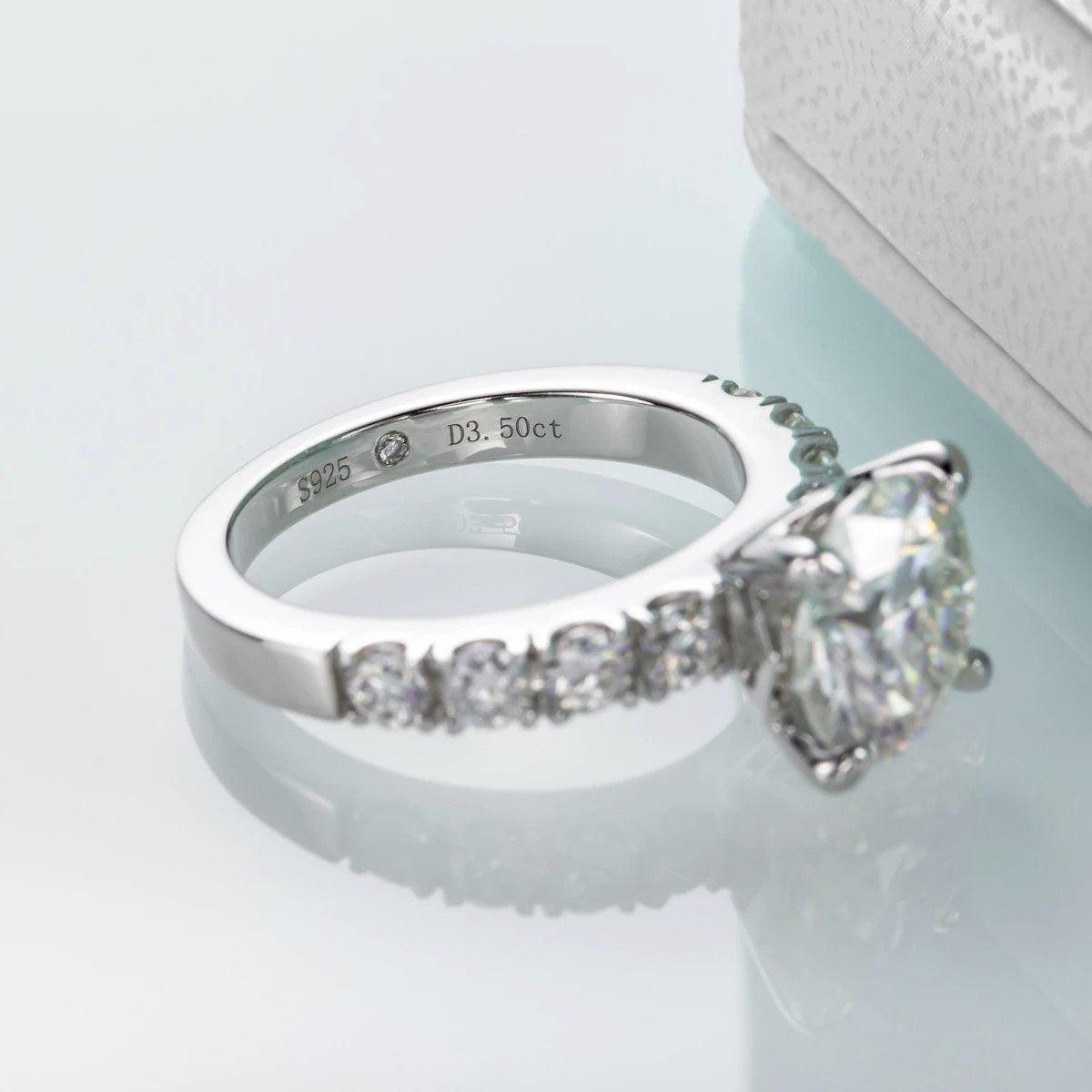 Anel Stellaris Gold Moissanite