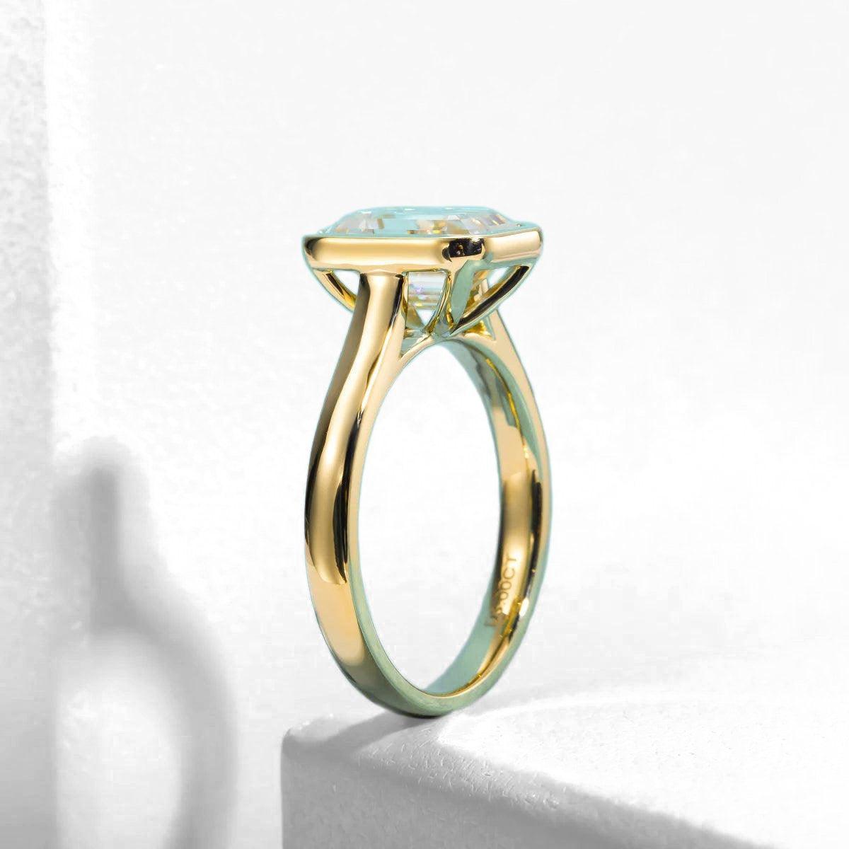 Solitário Esmeralda Moissanite