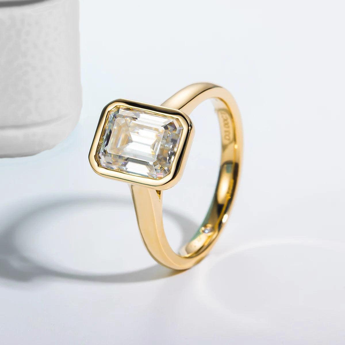 Solitário Esmeralda Moissanite