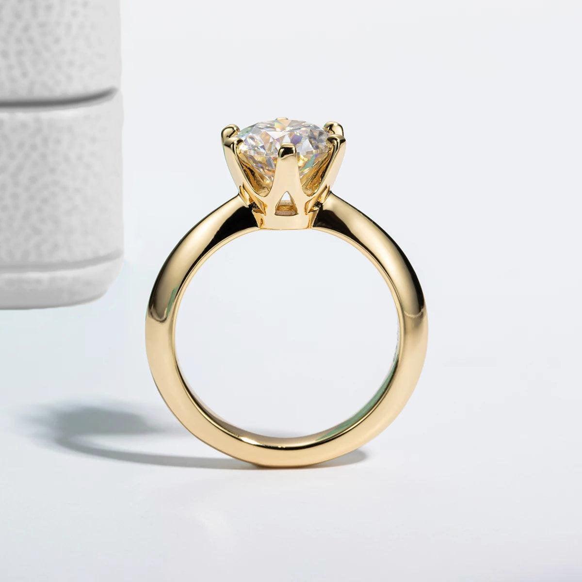 Solitário Louvre Gold Moissanite