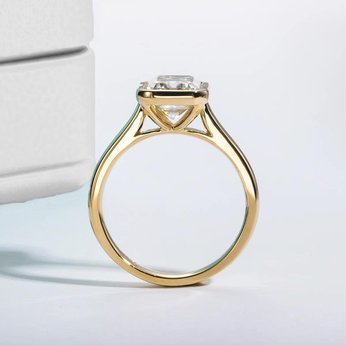 Solitário Esmeralda Moissanite