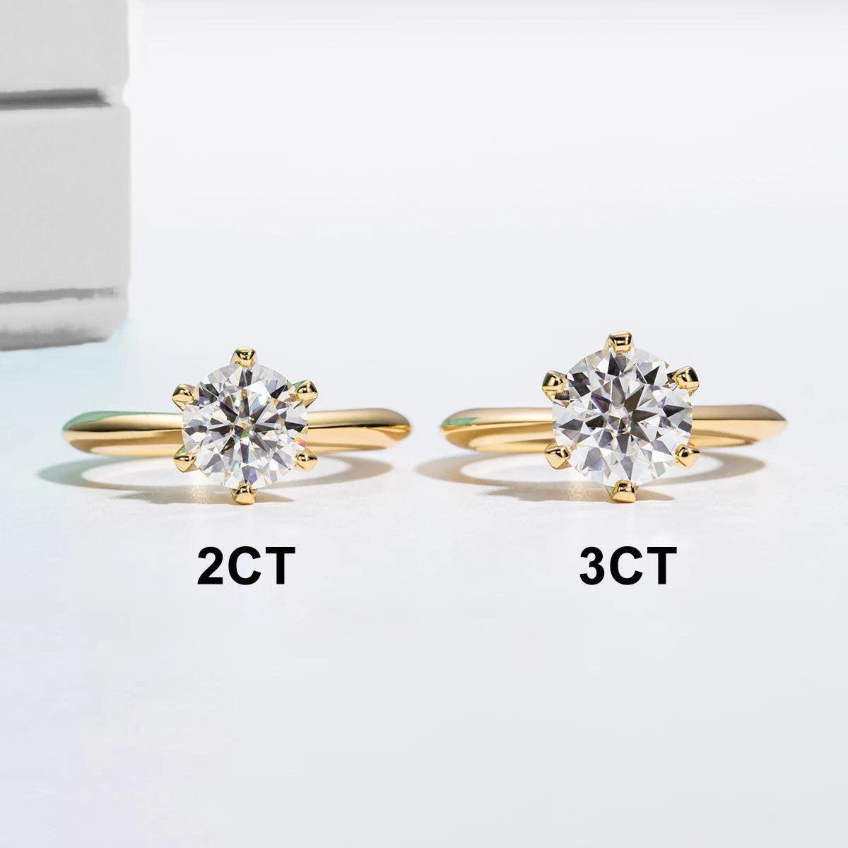 Solitário Louvre Gold Moissanite