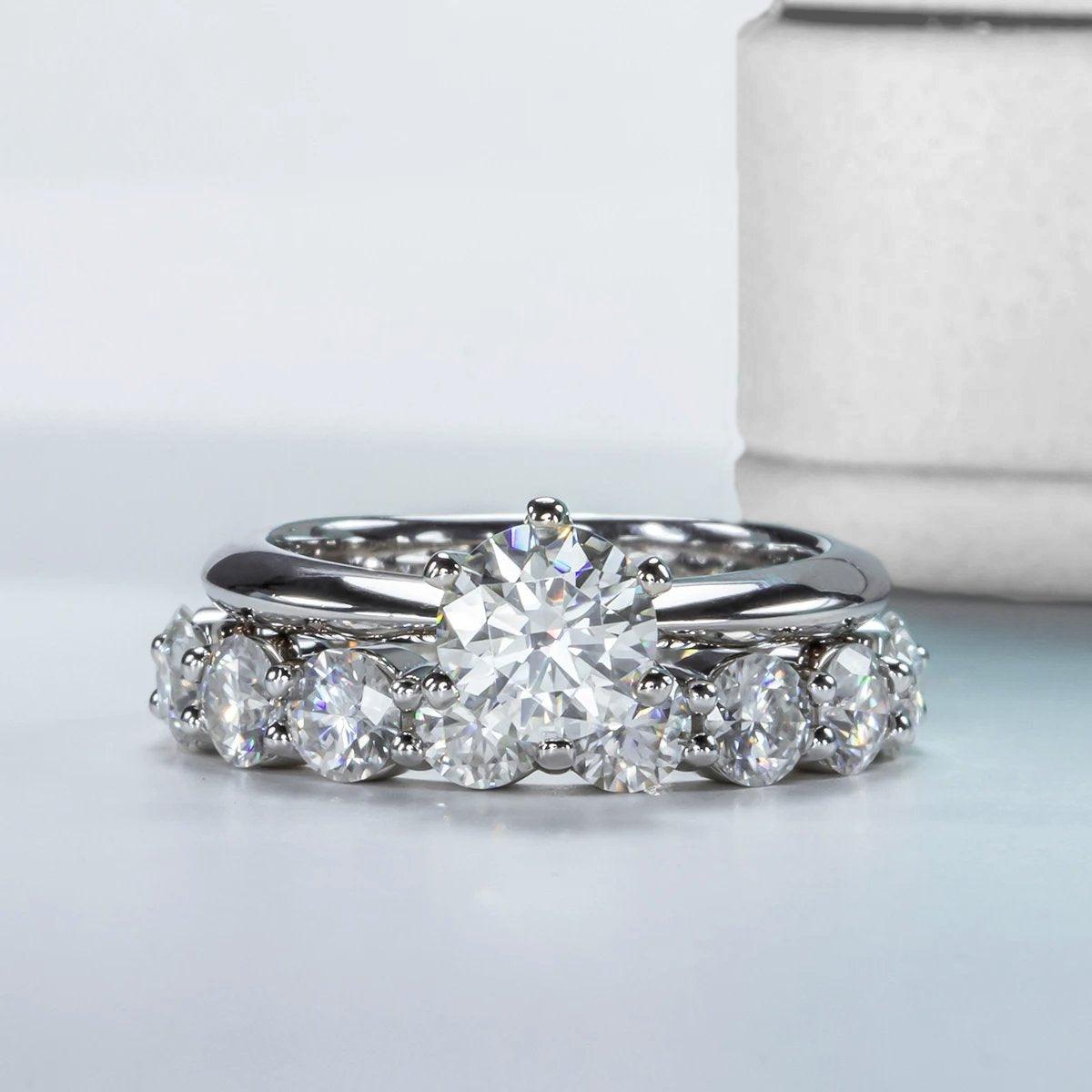 Aliança Virtuose Moissanite