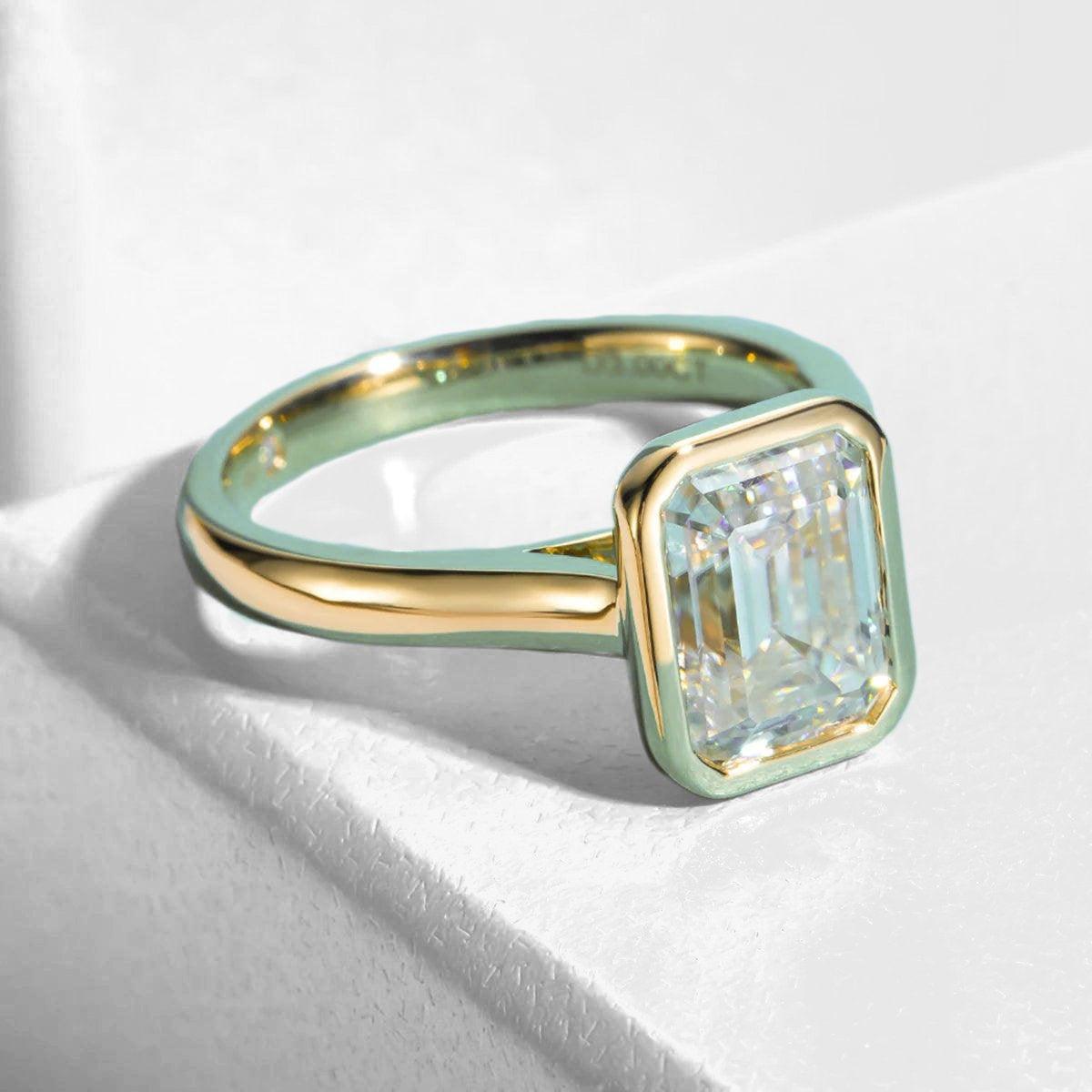 Solitário Esmeralda Moissanite