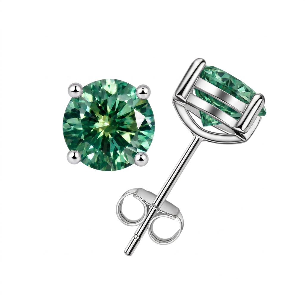 Brinco Solitário Imperial Moissanite
