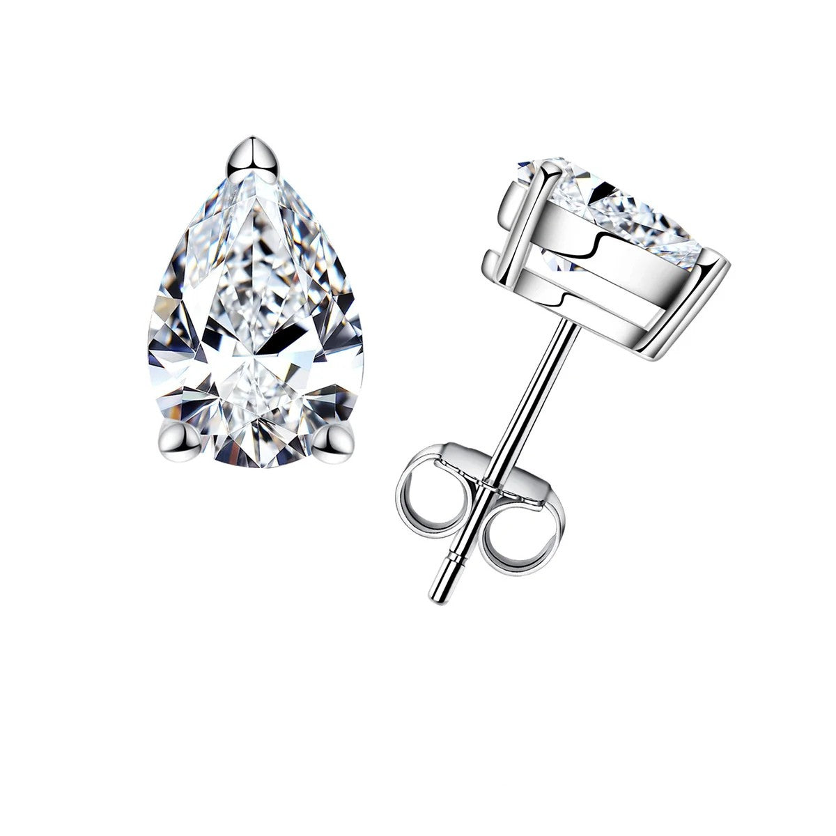 Brinco Pear Moissanite